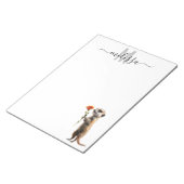 Schattigee Meerkat Waterverf Monogram Naam Notitie Notitieblok (Schuin)