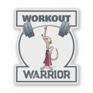 Schattigee Meerkat Workout Warrior Gewichtheffen C Sticker