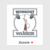 Schattigee Meerkat Workout Warrior Gewichtheffen C Sticker (Vel)