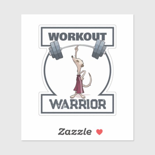 Schattigee Meerkat Workout Warrior Gewichtheffen C Sticker (Vel)