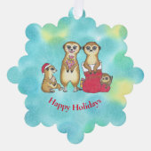 Schattigee Meerkats Cartoon Kerst Papier Ornament (Voorkant)