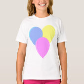 Schattigee meerkleurige feestballonnen t-shirt (Voorkant)