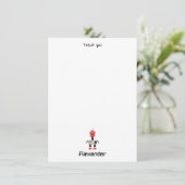 Schattigee Meerkleurige Robots Kinder Robot Custom Bedankkaart (Staand voorkant)