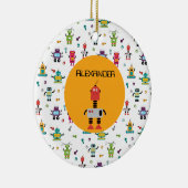 Schattigee Meerkleurige Robots Kinder Robot Custom Keramisch Ornament (Rechts)