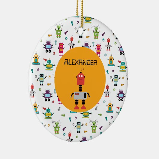 Schattigee Meerkleurige Robots Kinder Robot Custom Keramisch Ornament (Rechts)