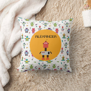 Schattigee Meerkleurige Robots Kinder Robot Custom Kussen