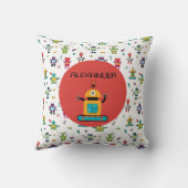 Schattigee Meerkleurige Robots Kinder Robot Custom Kussen (Achterkant)