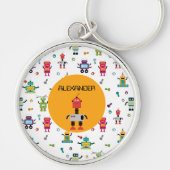 Schattigee Meerkleurige Robots Kinder Robot Custom Sleutelhanger (Voorkant)