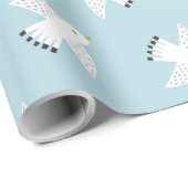 Schattigee meeuwen op lichtblauw cadeaupapier (Rol Hoek)