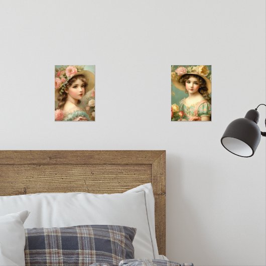 "Schattigee meisje kunst" Muurkunst Sets (Slaapkamer)