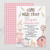 Schattigee meisjes Boerderij thema groenten Verjaa Kaart (Voorkant / Achterkant)