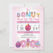 Schattigee meisjes Donuts | Cupcakes 1e verjaardag Kaart (Voorkant)