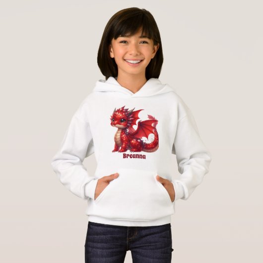 Schattigee meisjes drakenliefhebbers voegen naam t (Voorkant volledig)