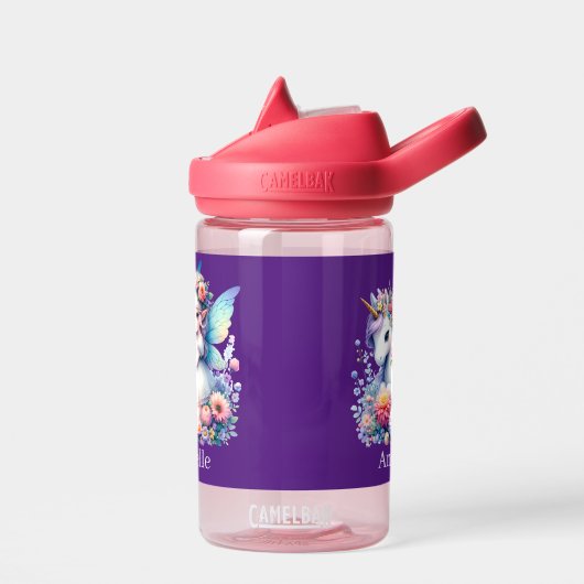 Schattigee meisjes eenhoorn fee naam toevoegen waterfles (Links)