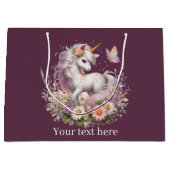 Schattigee meisjes eenhoorn partij aanpasbaar groot cadeauzakje (Voorkant)