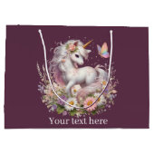 Schattigee meisjes eenhoorn partij aanpasbaar groot cadeauzakje (Achterkant)