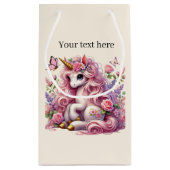 Schattigee meisjes eenhoorn partij aanpasbaar klein cadeauzakje (Achterkant)