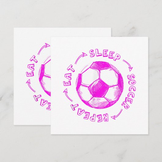 Schattigee Meisjes Eten Slaap Voetbal Herhaal - Je (Voorkant / Achterkant)