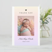 Schattigee meisjes geboortekaartje met foto kaart (Staand voorkant)