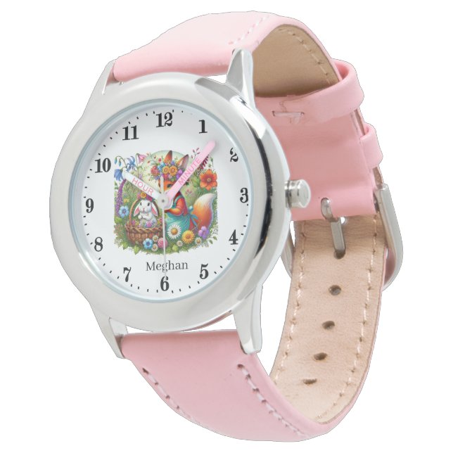 Schattigee Meisjes Gemengde Dieren Fox Bunny Aanpa Horloge (Gekanteld)