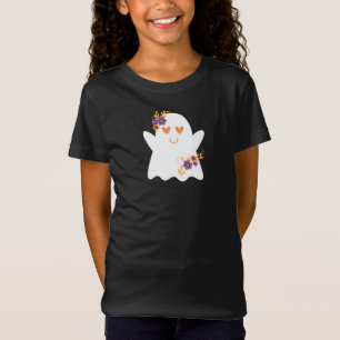 Schattigee Meisjes Halloween Ghost T-shirt