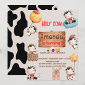 Schattigee Meisjes Heilige Koe en Koe Printverjaar Kaart (Voorkant / Achterkant)