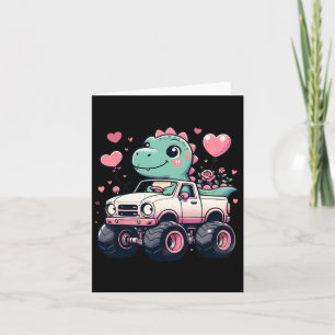 Schattigee Meisjes Kinder Valentijnsdag Dinosaurus Kaart