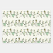 Schattigee meisjes met bonnets van Kate Greenaway Inpakpapier Vel (Voorkant 2)