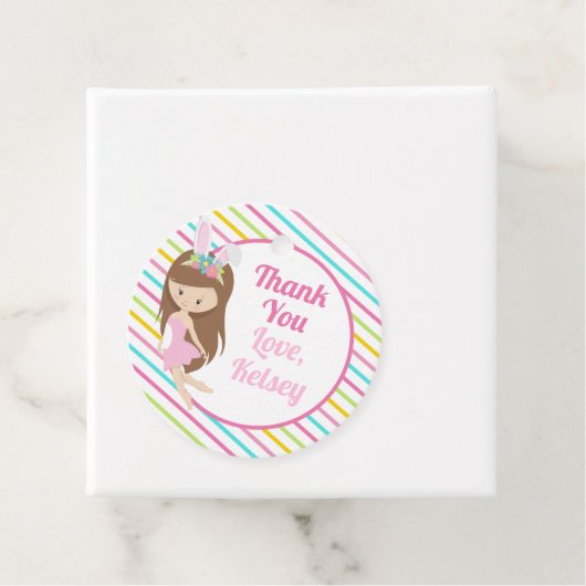 Schattigee meisjes Paasverjaardagsfeest gepersonal Bedankjes Labels (In situ)
