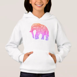 Schattigee Meisjes Patroon Olifant Pullover Hoodie