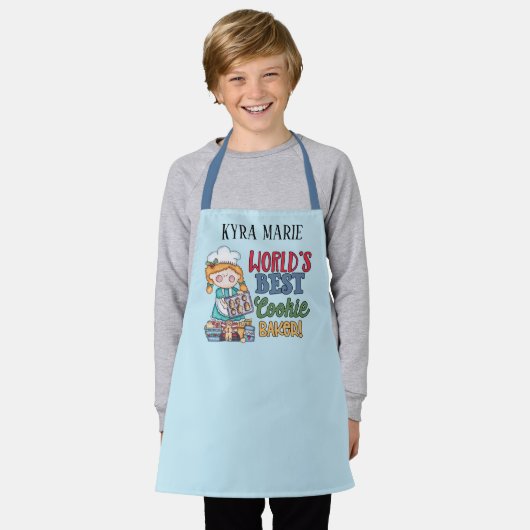 Schattigee meisjes 's werelds beste koekjesbakker  schort (Gedragen)