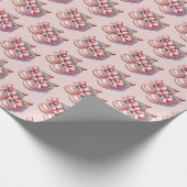 Schattigee meisjes schoenen tegelpatroon cadeaupapier (Hoek)