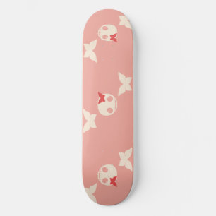 Schattigee meisjes Skatedeck met schedels en vlind Persoonlijk Skateboard