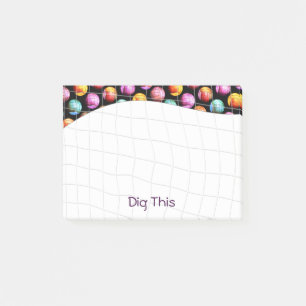 Schattigee Meisjes Volleybal Pop Art Pattern Post-it® Notes