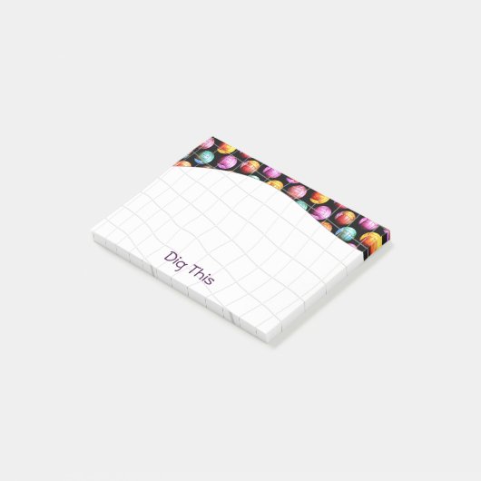Schattigee Meisjes Volleybal Pop Art Pattern Post-it® Notes (Schuin)