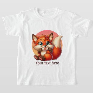 Schattigee meisjes vos liefhebbers aanpasbaar t-shirt