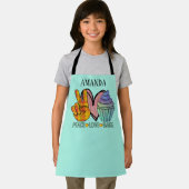 Schattigee meisjes vrede liefde cupcake Voeg naam  Schort (Insitu)