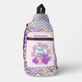 Schattigee meisjes zeemeermin fantasie naam toevoe sling bag (Voorkant)