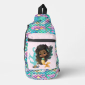 Schattigee meisjes zeemeermin fantasie naam toevoe sling bag (Voorkant)