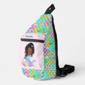 Schattigee meisjes zeemeermin fantasie naam toevoe sling bag (Rechterhoek)