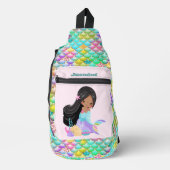 Schattigee meisjes zeemeermin fantasie naam toevoe sling bag (Voorkant)