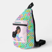 Schattigee meisjes zeemeermin fantasie naam toevoe sling bag (Rechterhoek)