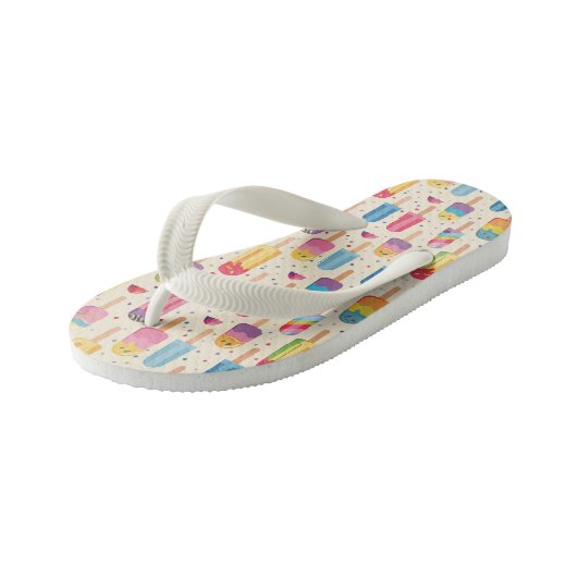 Schattigee meisjes zomer eten patroon kinder teenslippers (Schuin)