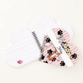 Schattigee meisjesachtige Kittens & poten, rood ge Notitieboek (Binnen)