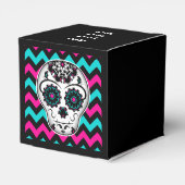 Schattigee meisjesdag van de dode suikerschedelgun bedankdoosjes (Achterkant)