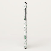 Schattigee meisjesroze rozen-witte achtergrond Case-Mate iPhone case (Achterkant/links)