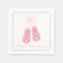 Schattigee Meisjesschoenen Ballerina Baby shower S Servetten