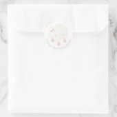 Schattigee meisjeswolk. Baby shower dank u voor uw Ronde Sticker (Tas)