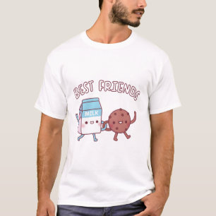 Schattigee melk en koekjes beste vrienden t-shirt
