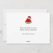 Schattigee meloen vrolijke kerstillustratie feestdagenkaart (Achterkant)